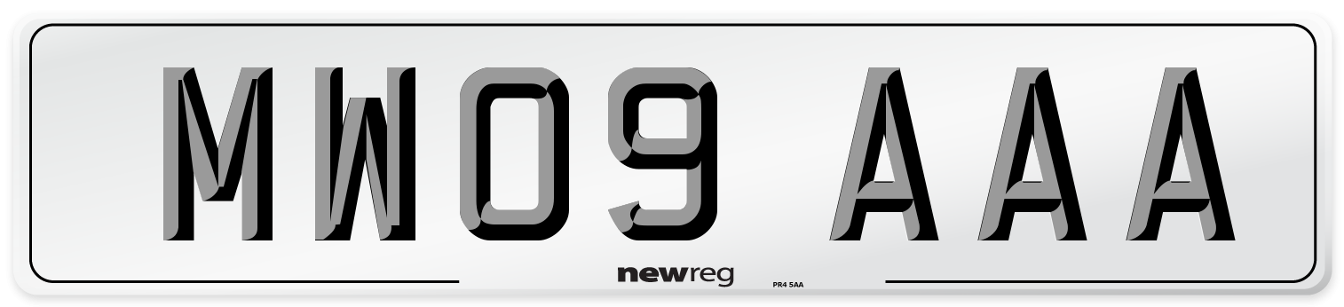 MW09 AAA Number Plate from New Reg